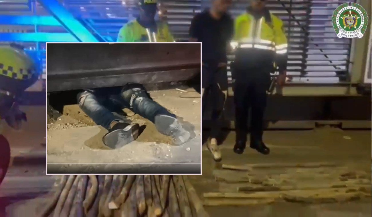 Intentó robar fibra óptica y quedó atrapado en un hueco de TransMilenio