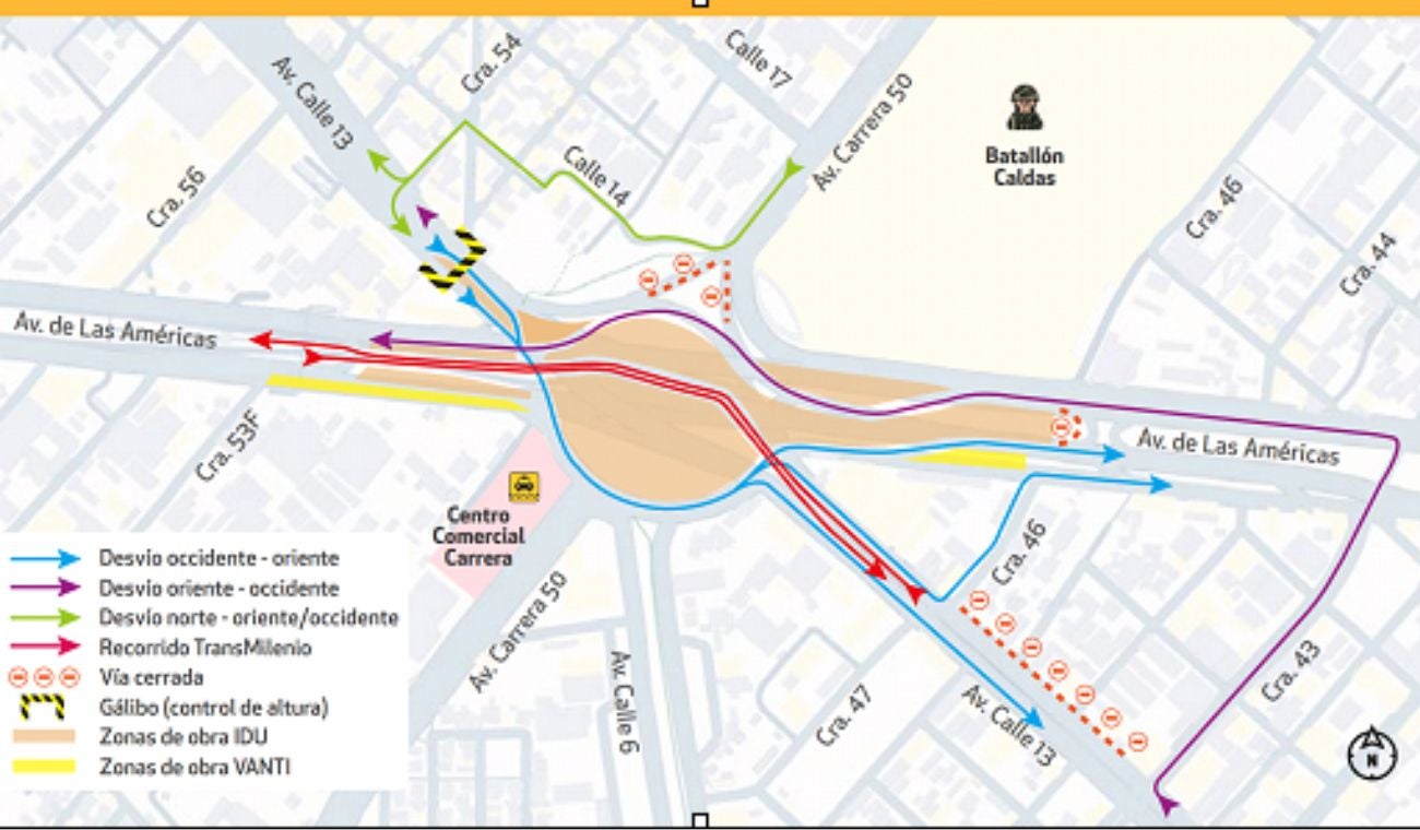 IDU tumba dos puentes en Puente Aranda así se salva del trancón