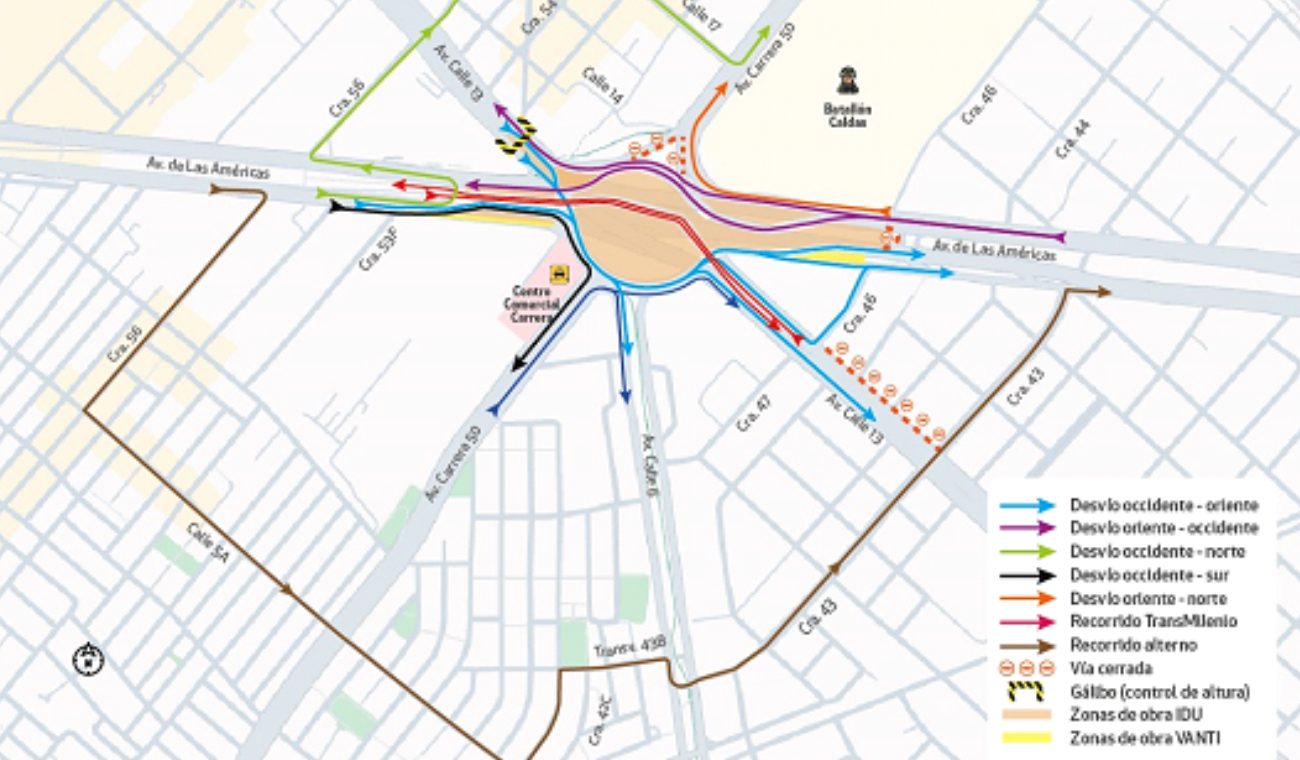 IDU tumba dos puentes en Puente Aranda así se salva del trancón