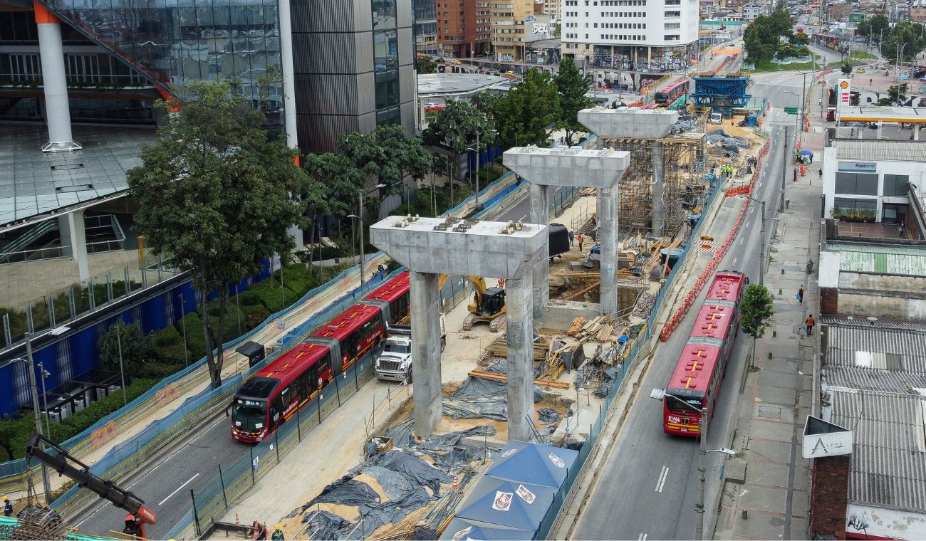 Obras en el Metro de Bogotá