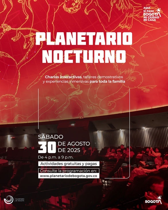 Jornada nocturna en El Planetario de Bogotá