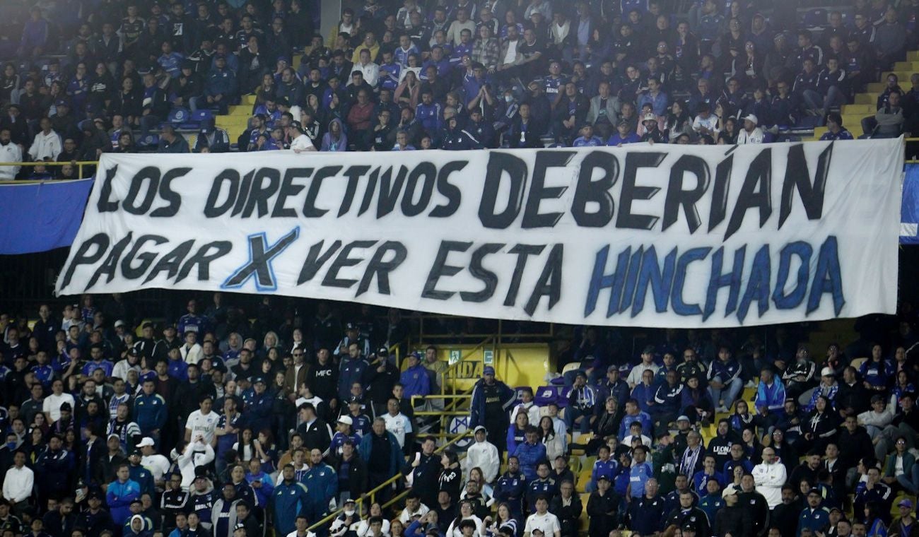 Protesta de hinchas de Millonarios
