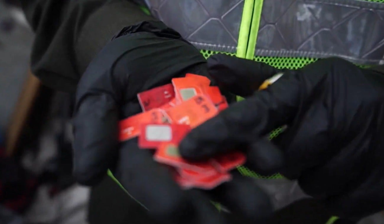 Simcards incautadas en el 7 de Agosto