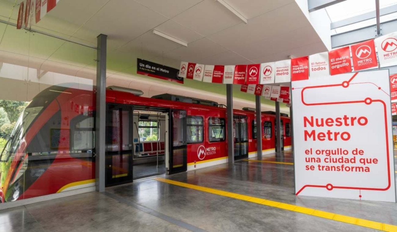 El tren del metro de Bogotá