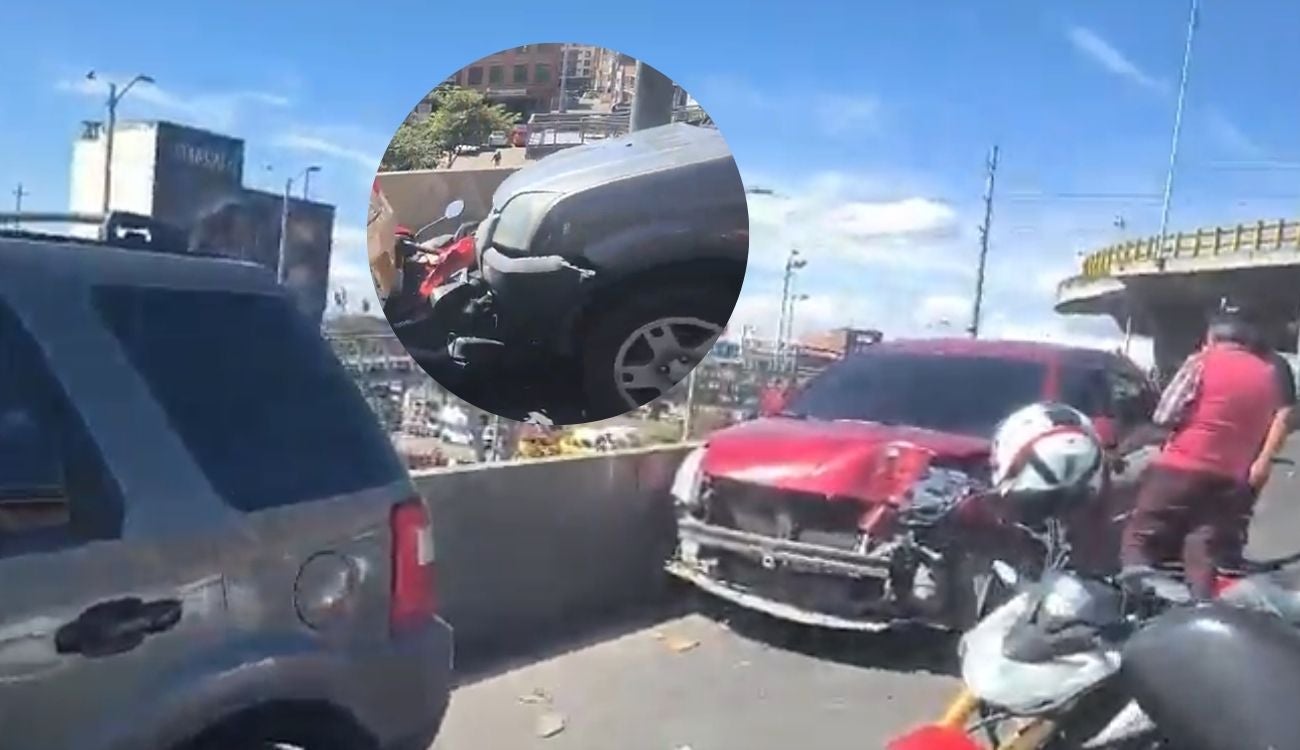Choque múltiple en Puente Aranda