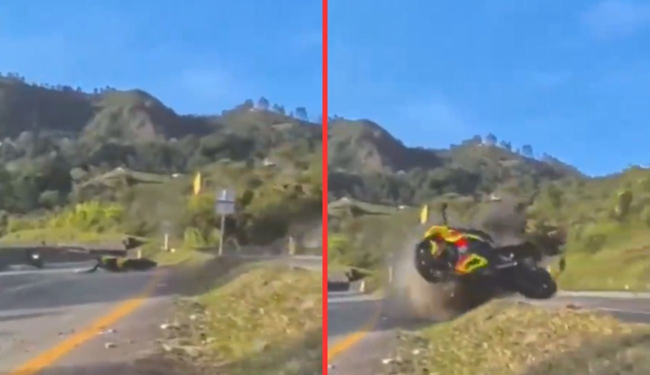 Dos motociclistas salieron volando en accidente en la vía Bogotá – Villeta