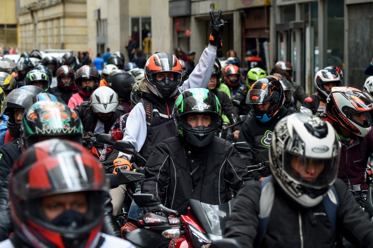 Imagen de archivo de motociclistas