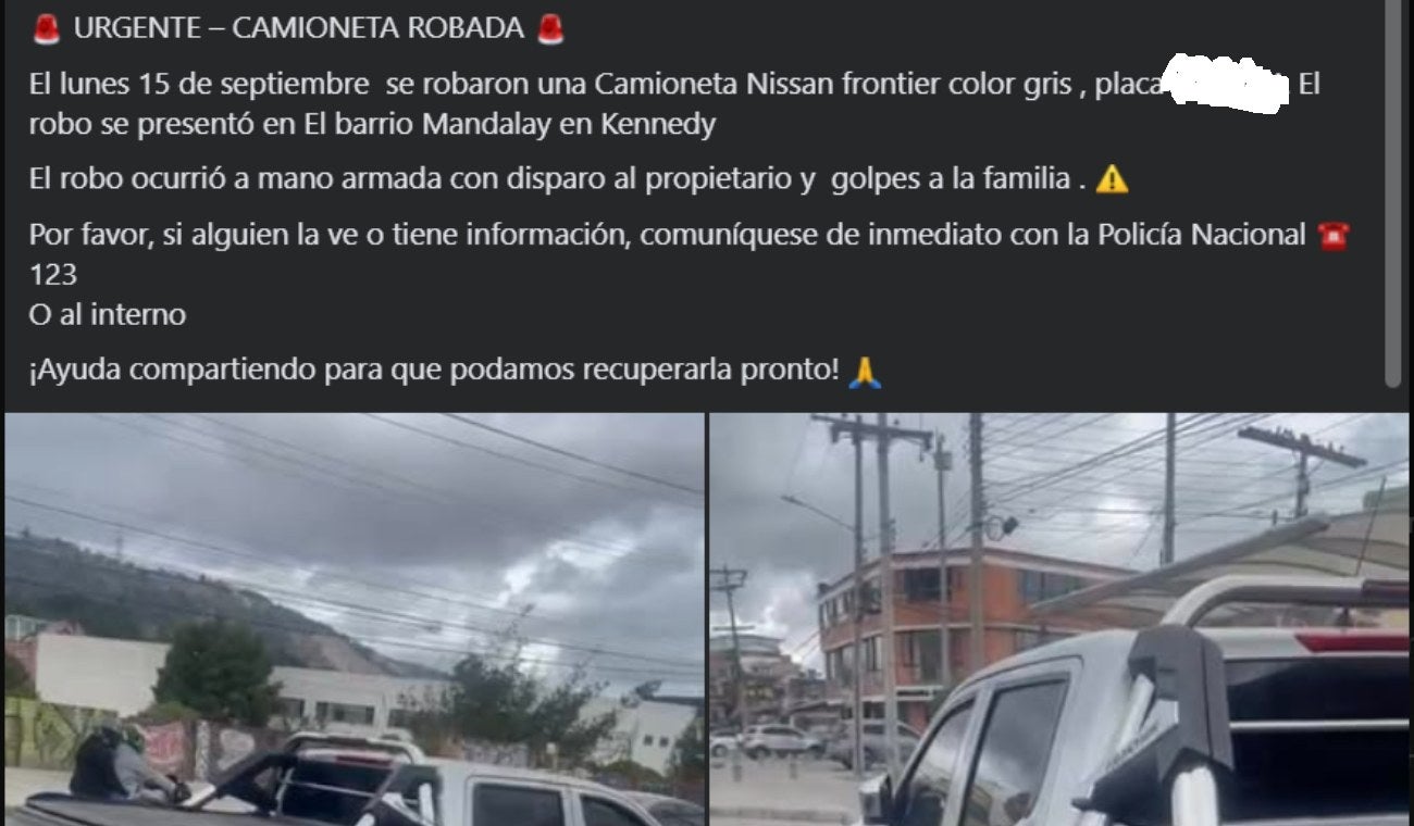 Robo de camioneta en Mandalay