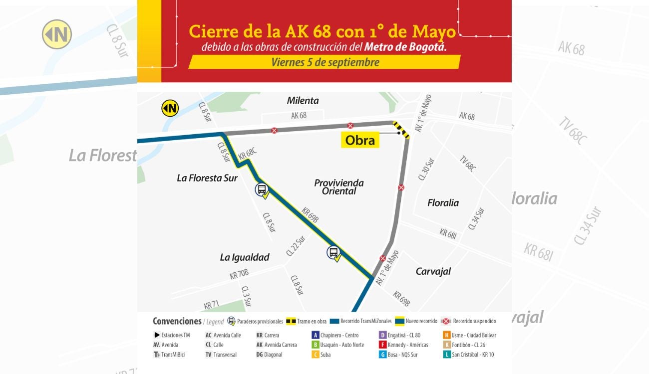 TransMiZonal modifica rutas por cierre en la 68 con 1 de Mayo: planee su viaje