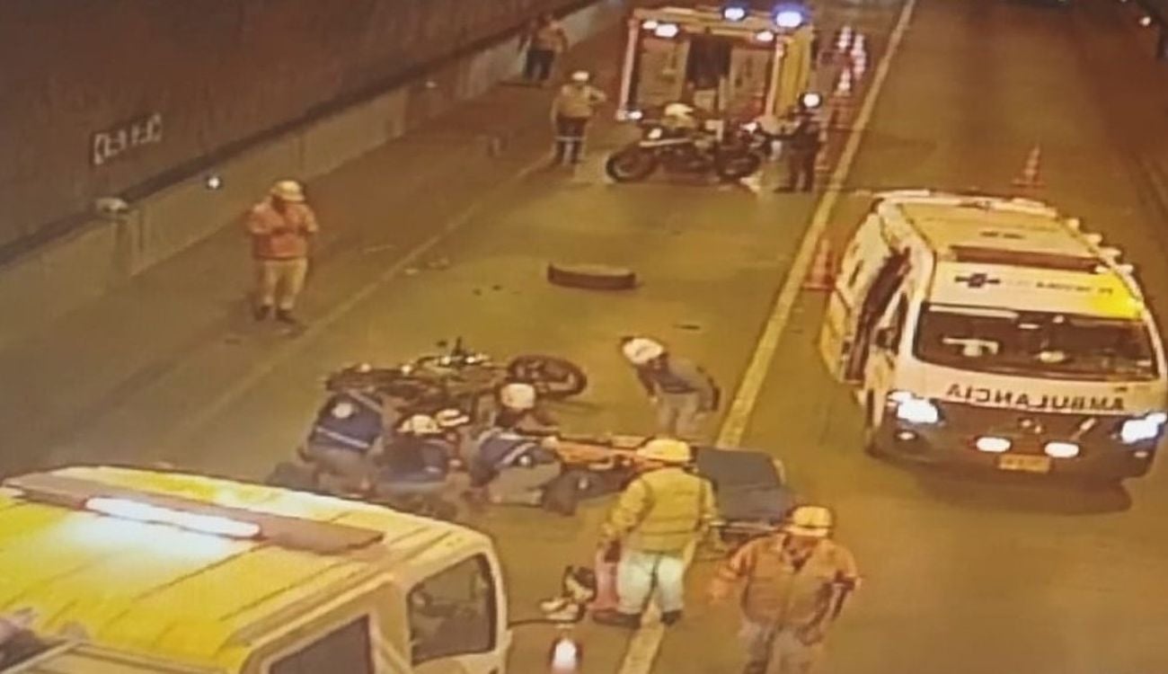Cierre total en túnel La Santandereana por accidente vial