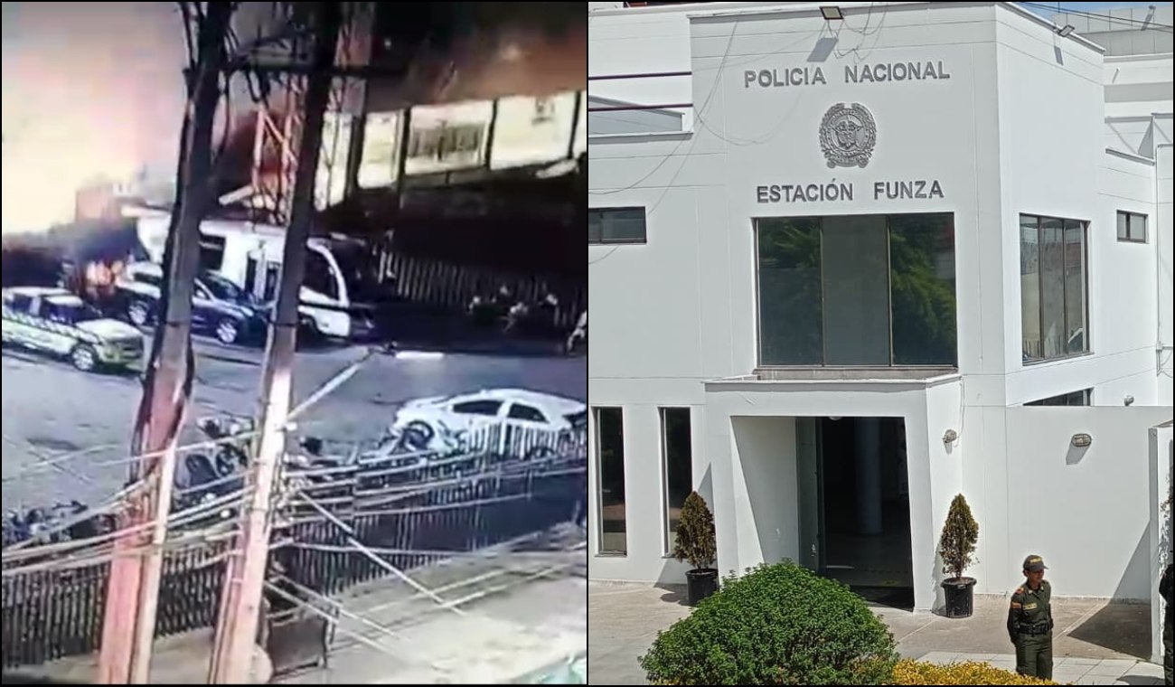Incendio en la estación de Policía de Funza