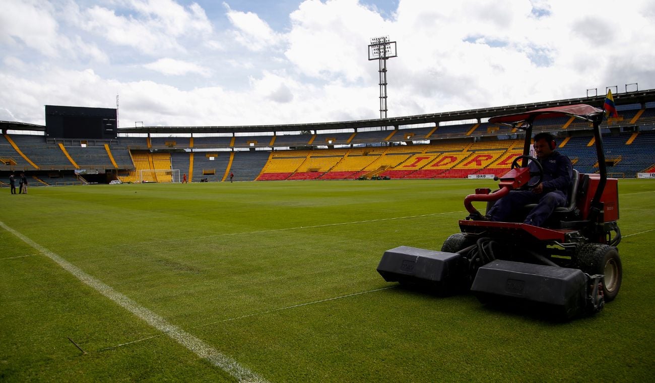 Grama del estadio El Campín