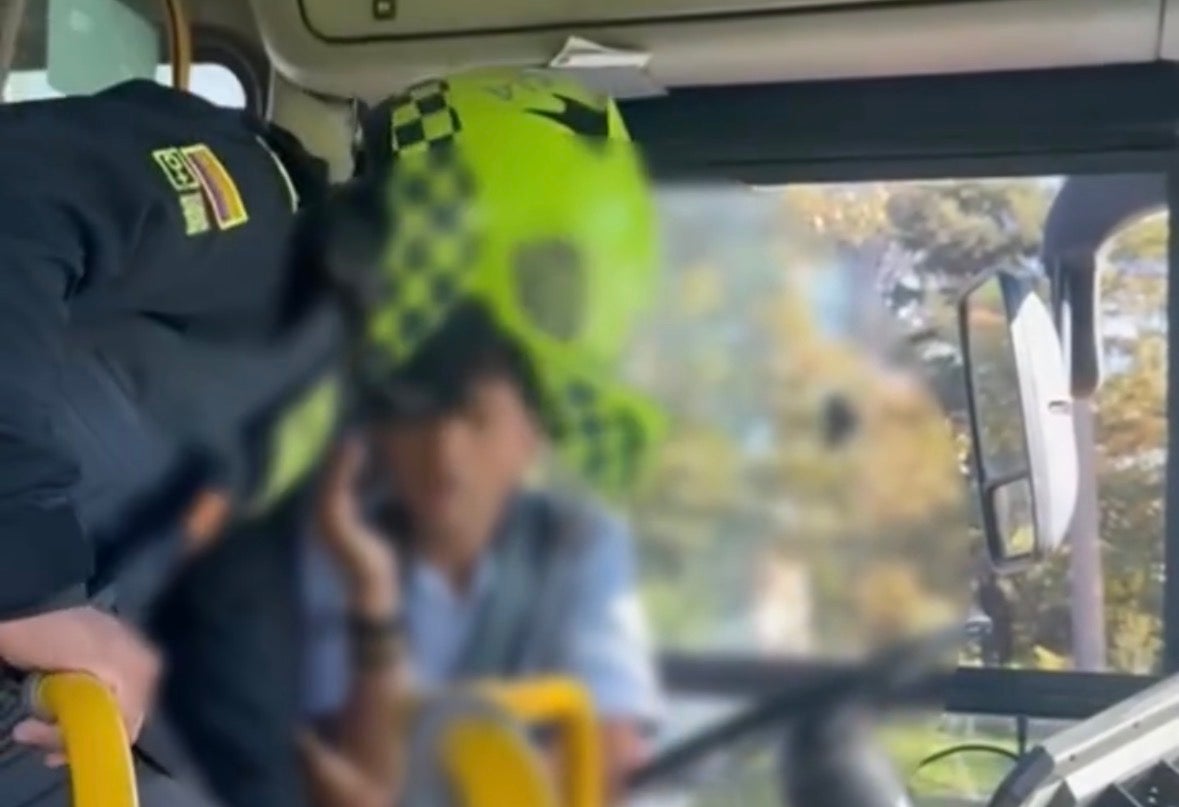 Conductor de bus en Bogotá