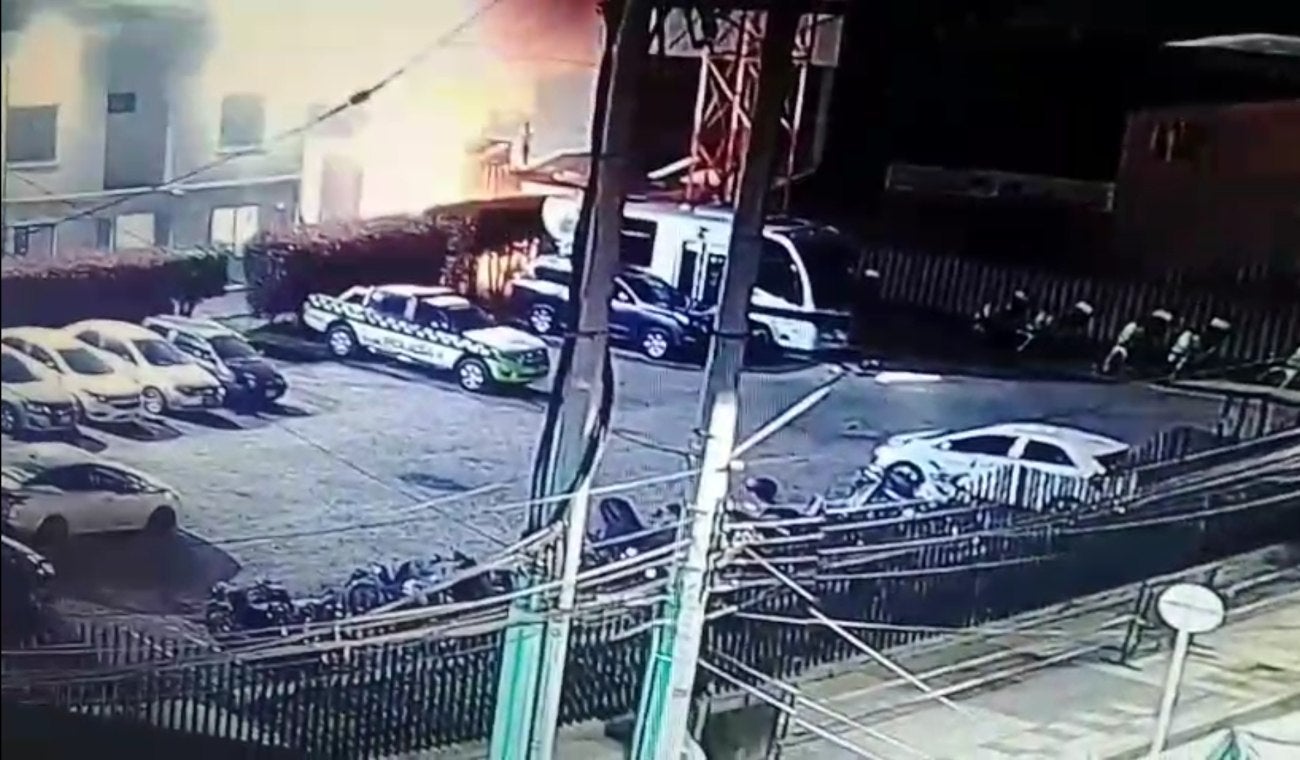 Incendio en la estación de Policía de Funza