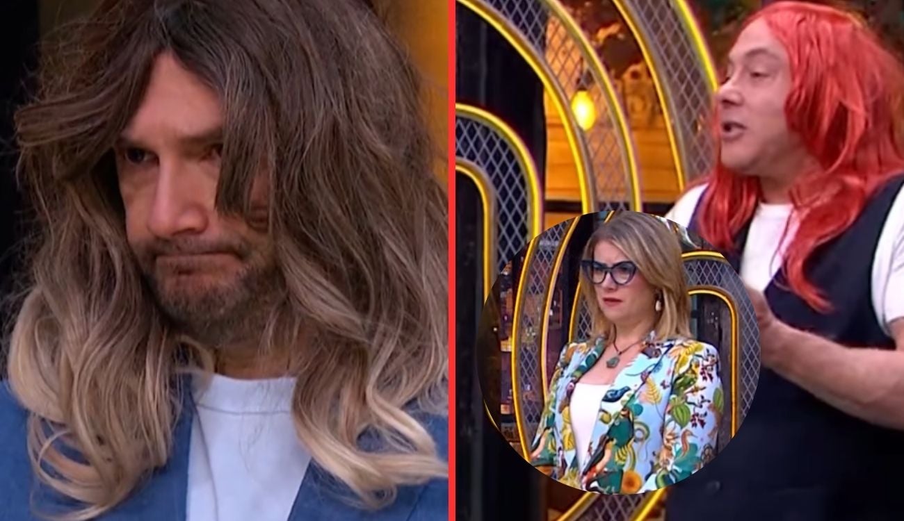Jorge Rausch y Nicolás de Zubiría con pelucas en MasterChef Celebrity