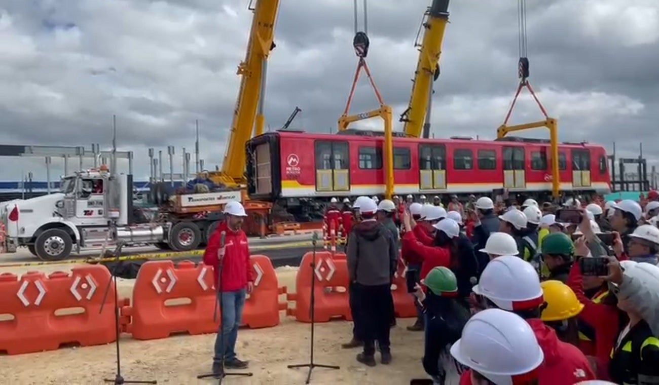 Llegada de primeros vagones del Metro de Bogotá