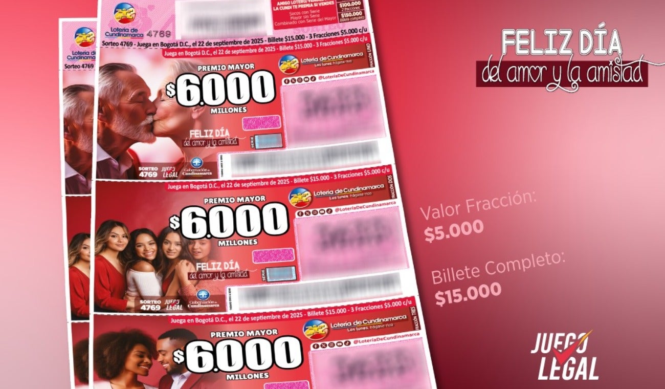 Lotería de Cundinamarca, 22 de septiembre de 2025