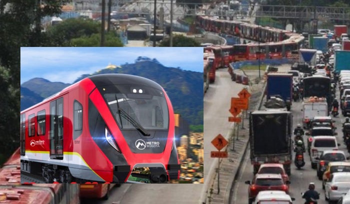 Metro de Bogotá empezó a rodar armó tremendo trancón
