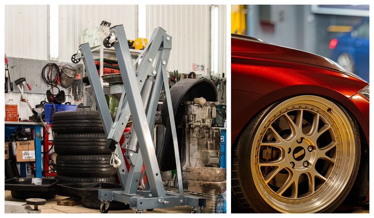 Montallantas expuestos