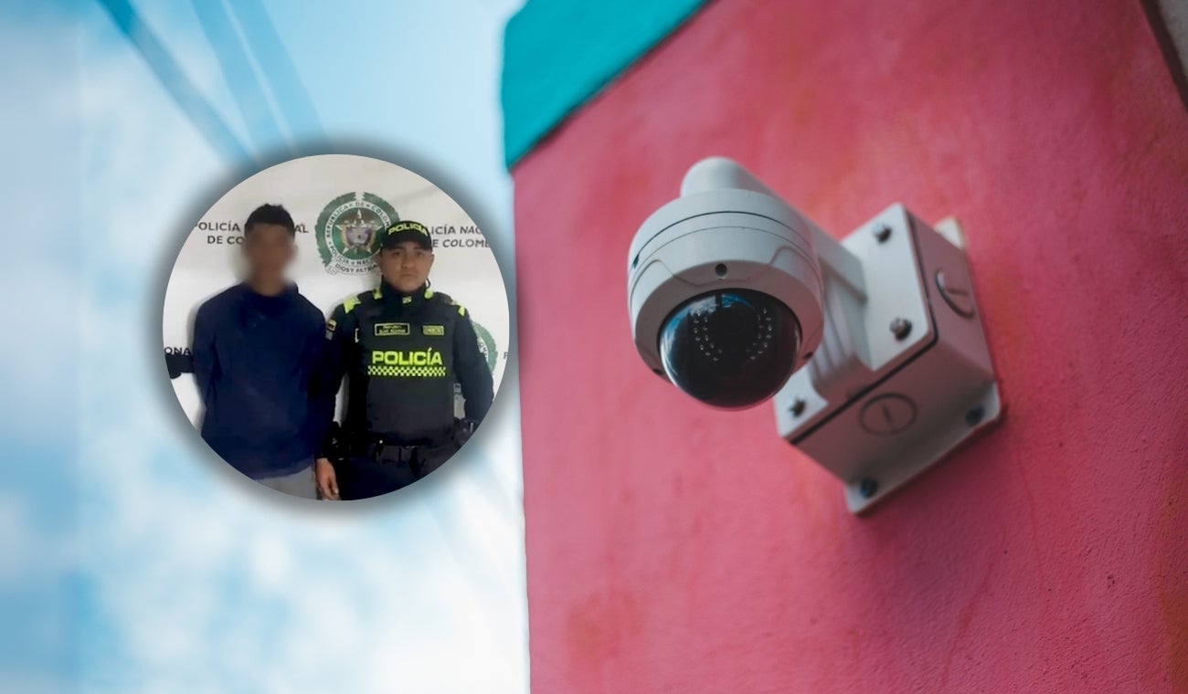 Policía bajó a ladrón que se trepó como el 'Hombre araña' para robar cámara