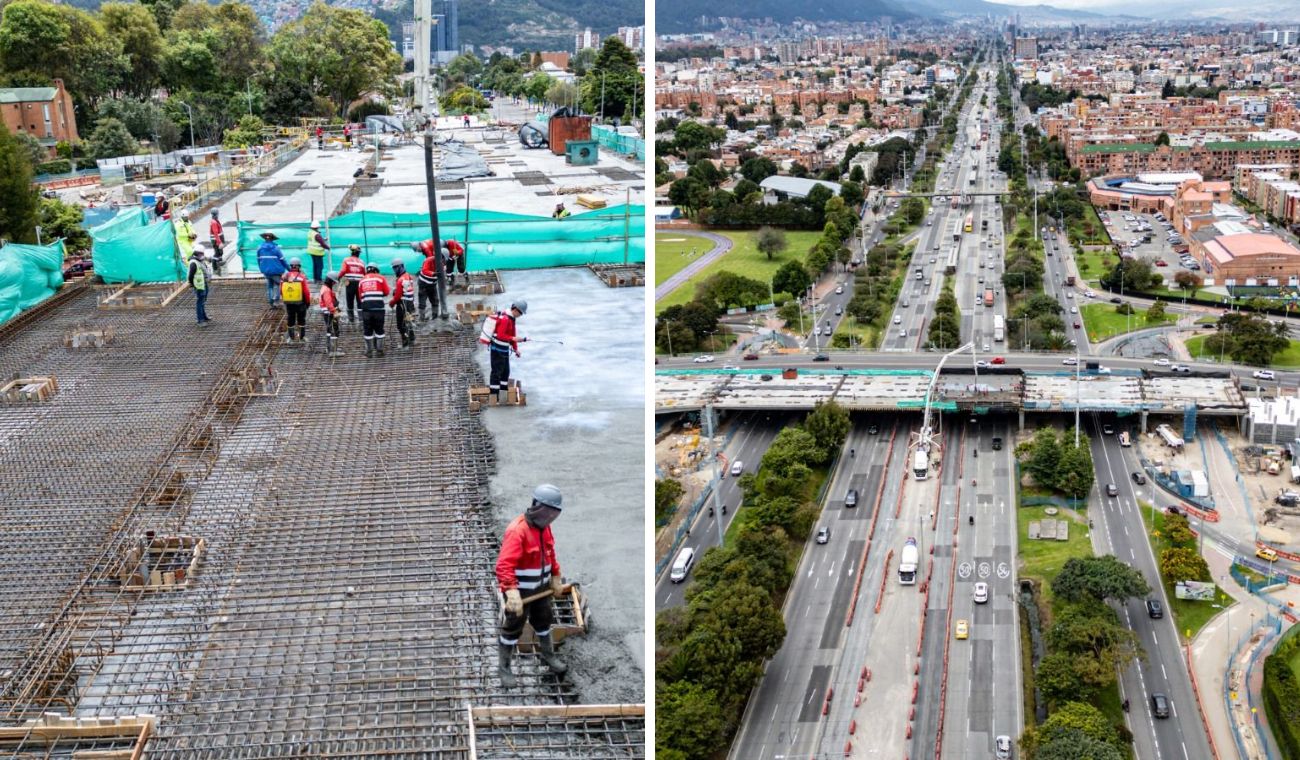 IDU reporta avances del puente en la 153 con Autonorte: obra ya toma forma