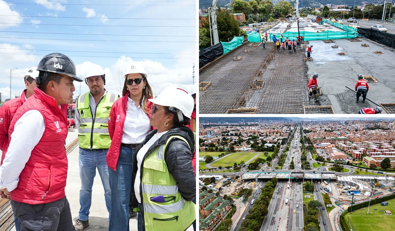 IDU reporta avances del puente en la 153 con Autonorte: obra ya toma forma