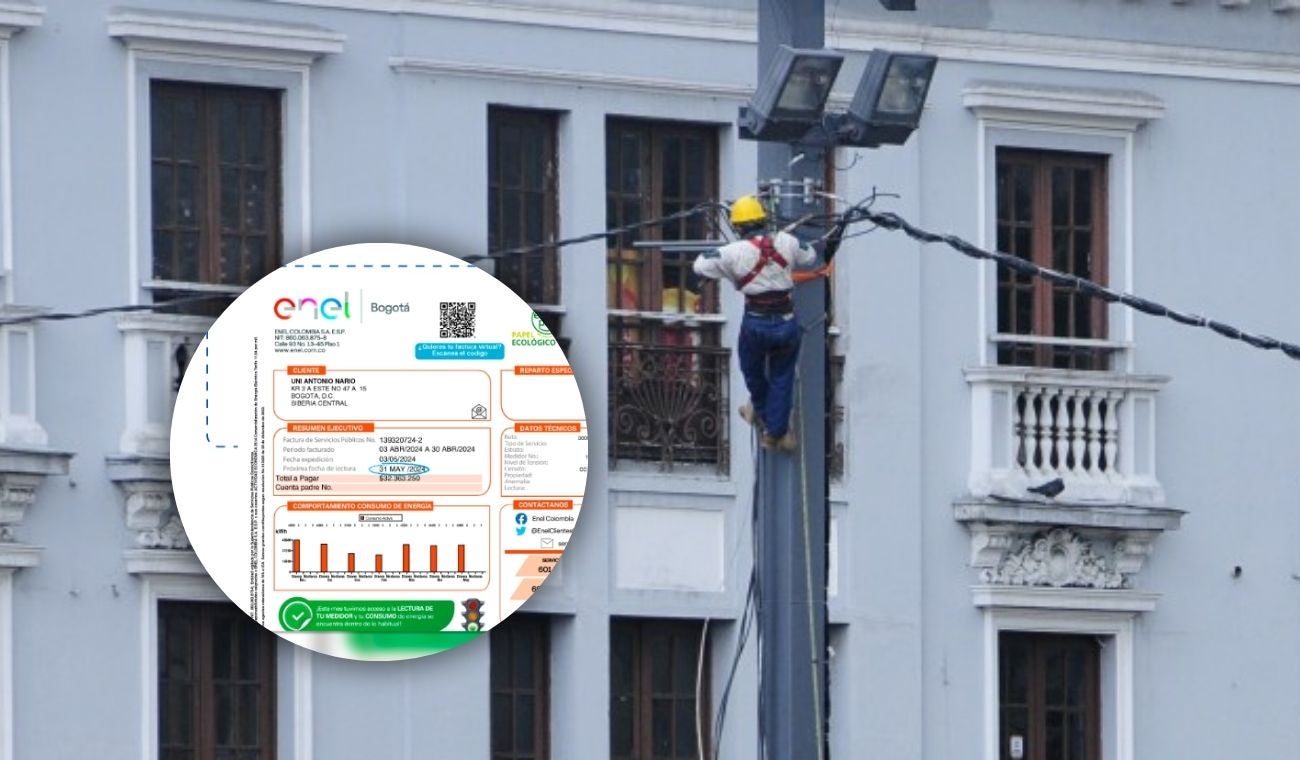 Empleado arreglando el suministro de energía