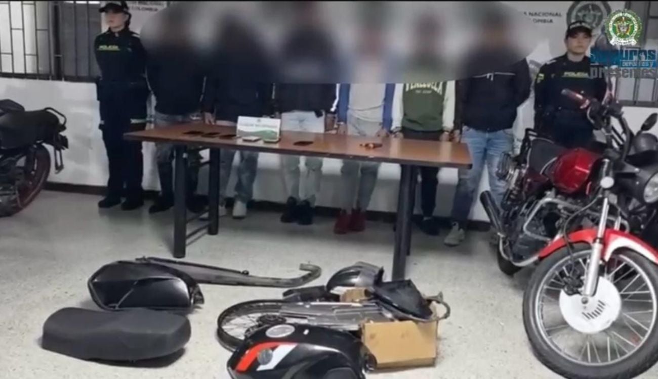 Caen seis señalados de integrar banda dedicada al robo de motos en Bogotá