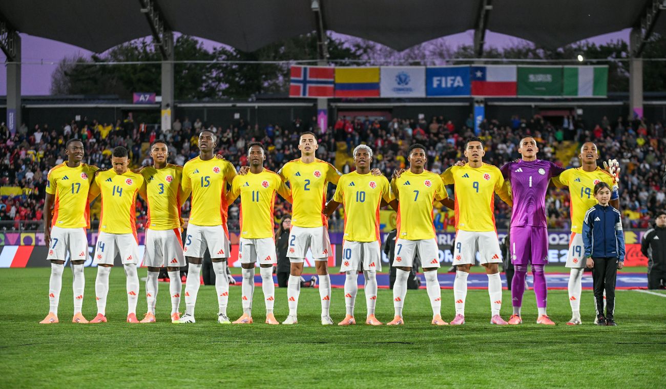 Selección Colombia sub-20 debutando en el Mundial
