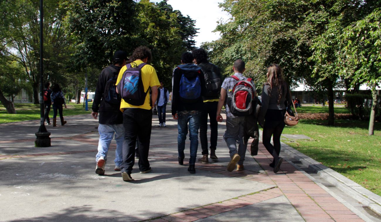 Estudiantes universitarios en la Universidad Nacional