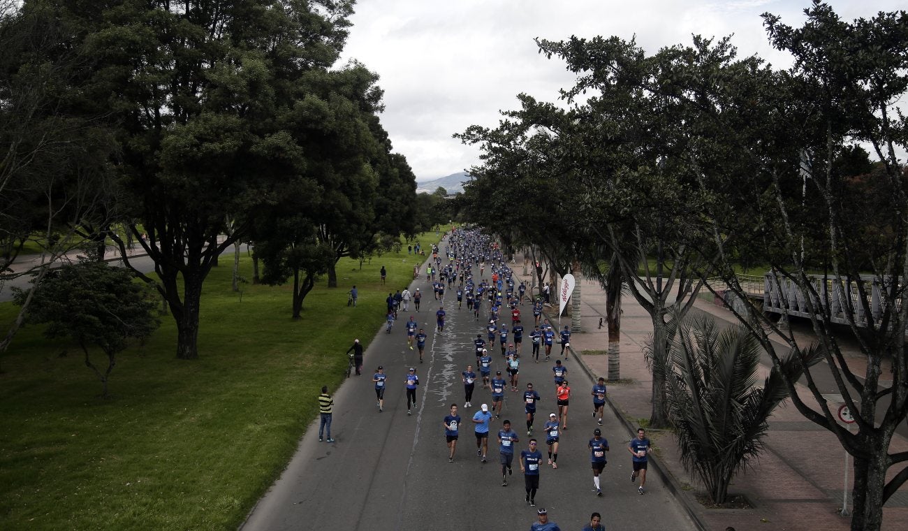 Carrera atlética en Bogotá, imagen de ilustración