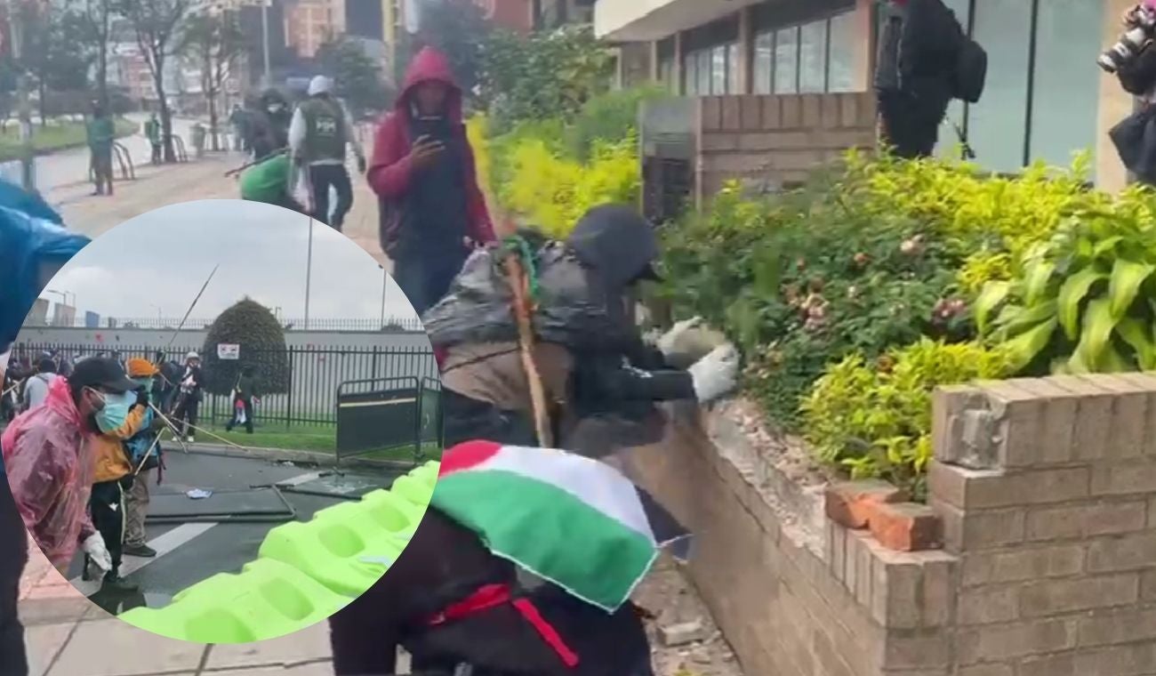 Se metieron en los barrios: manifestantes hacen de las suyas en la calle 26