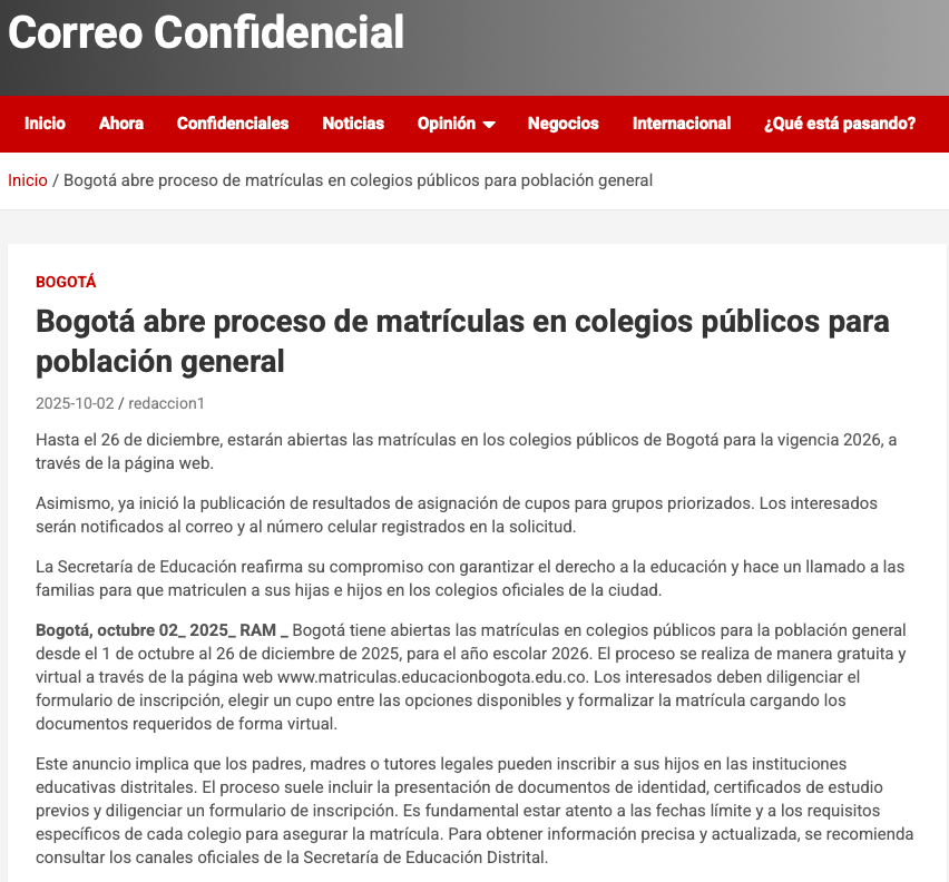 Cupos escolares 2026: inscripciones gratis abiertas hasta el 26 de diciembre