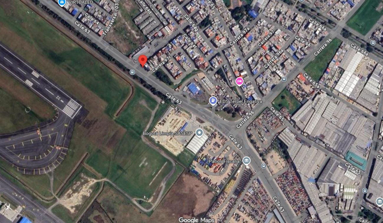 Punto del accidente de tránsito