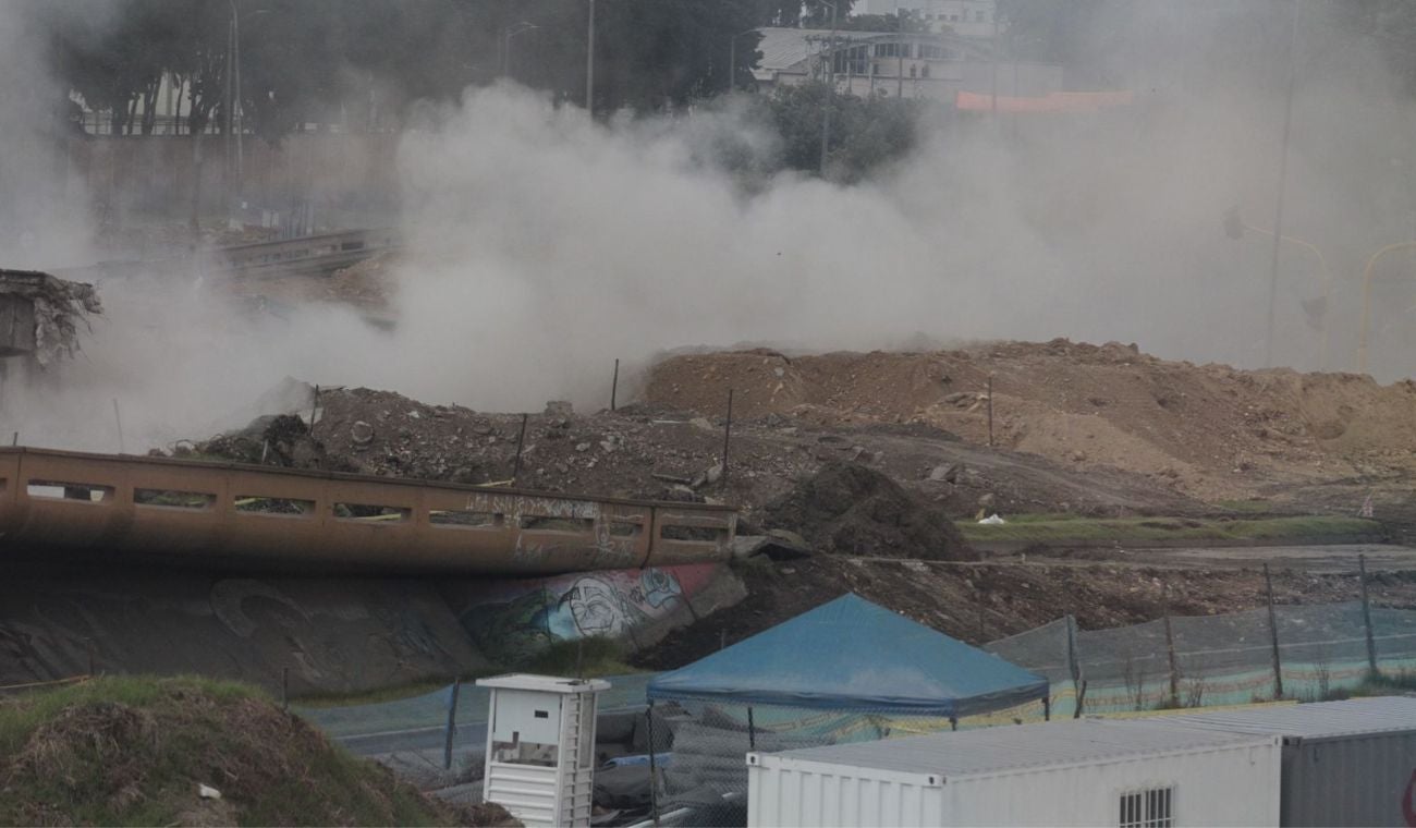 Implosión de puentes en Puente Aranda