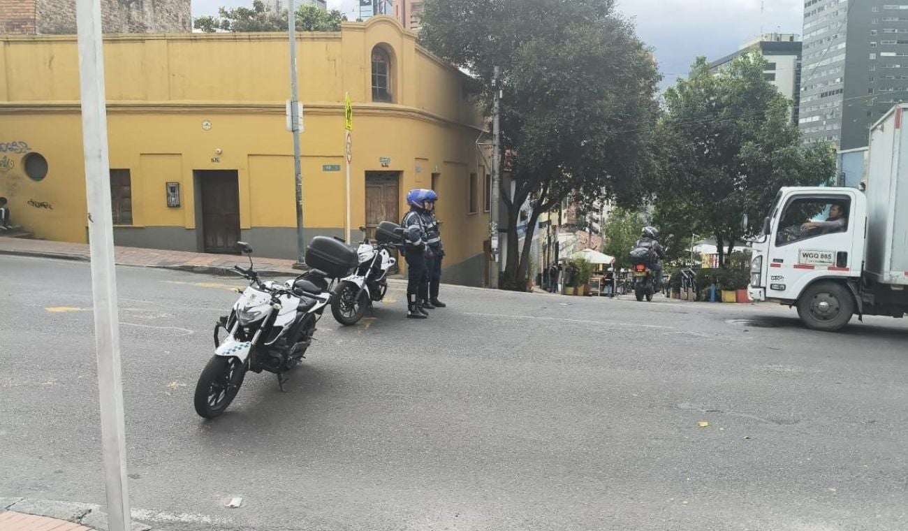 Manifestación en el Colegio Mayor de Cundinamarca