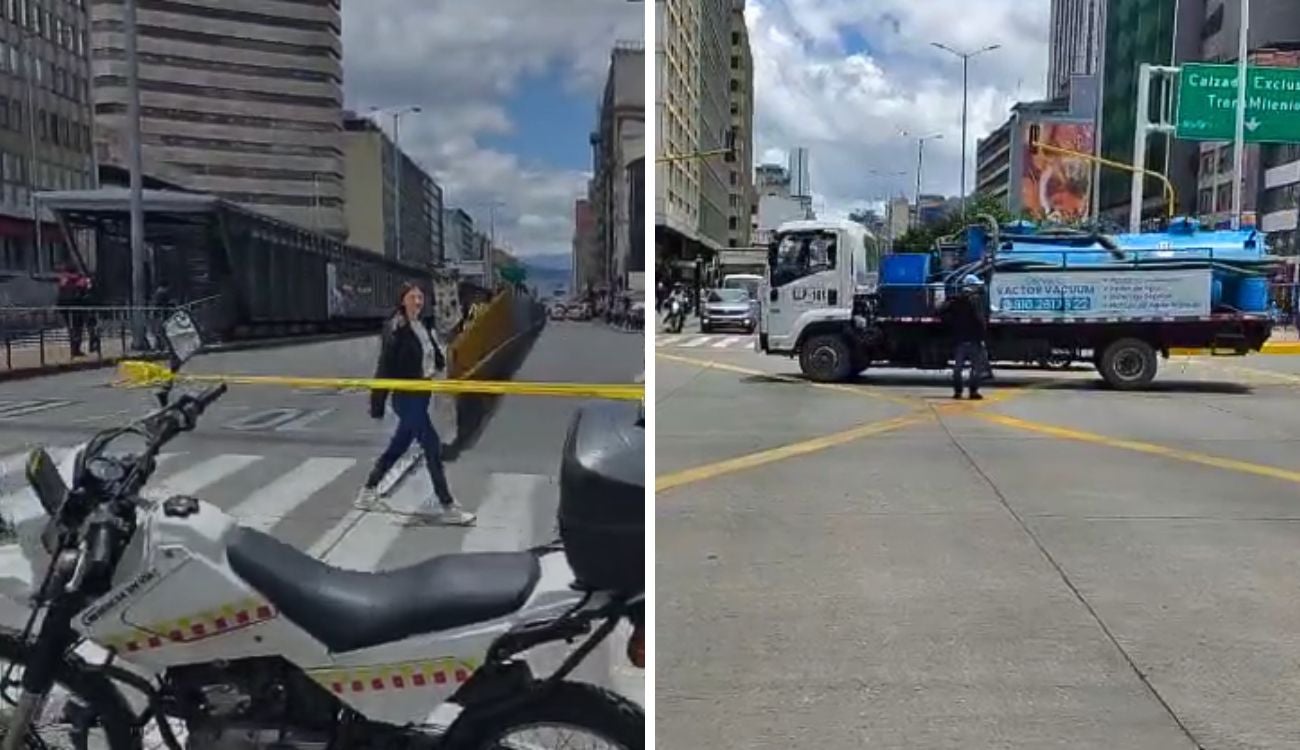 Caos en el centro de Bogotá: TransMilenio cierra varias estaciones
