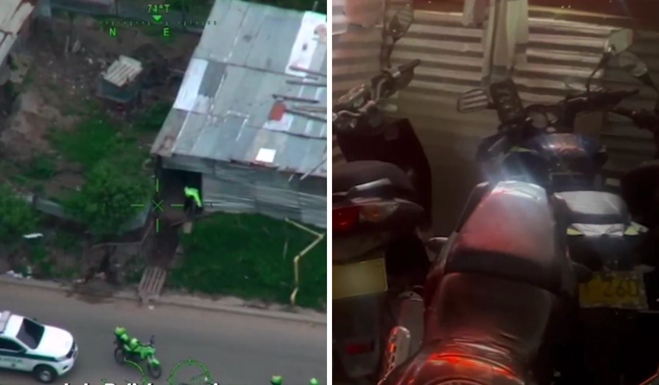 Operativo contra bodega de motos robadas en Bogotá