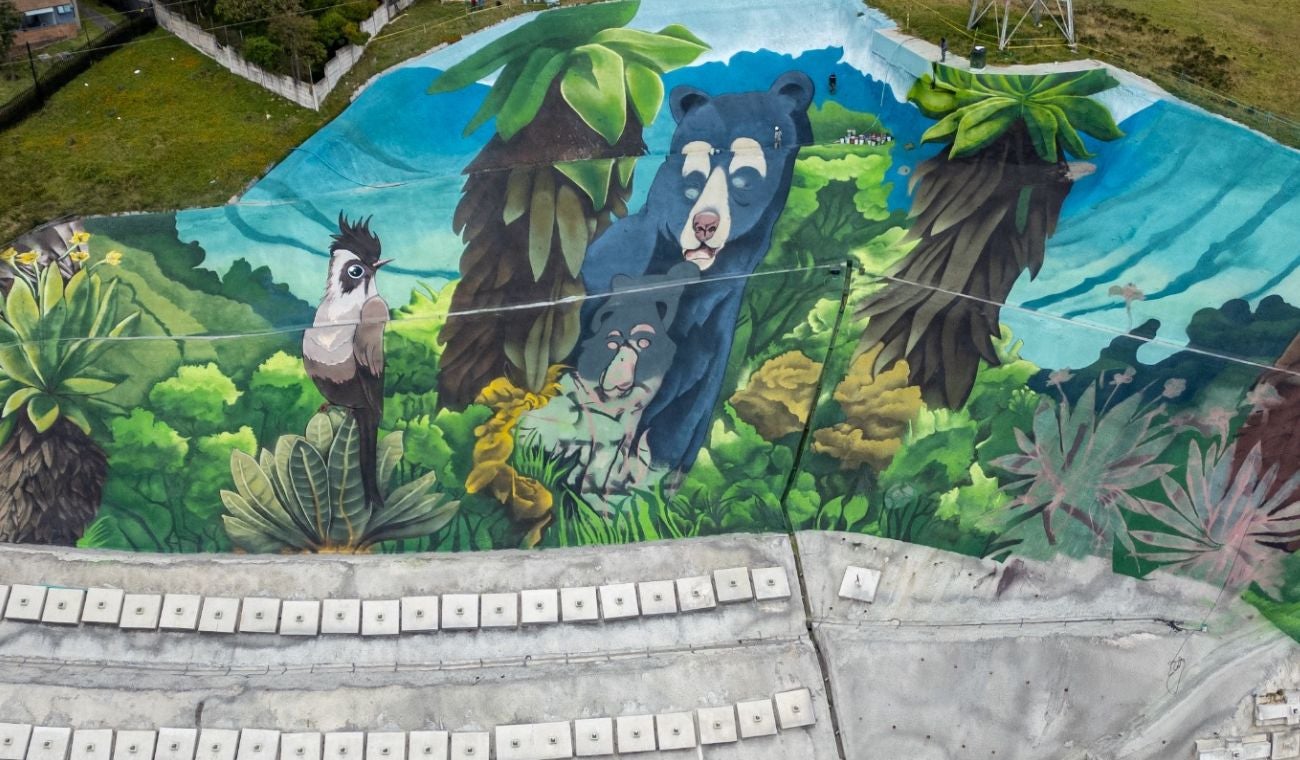 Mural gigante en la avenida Boyacá