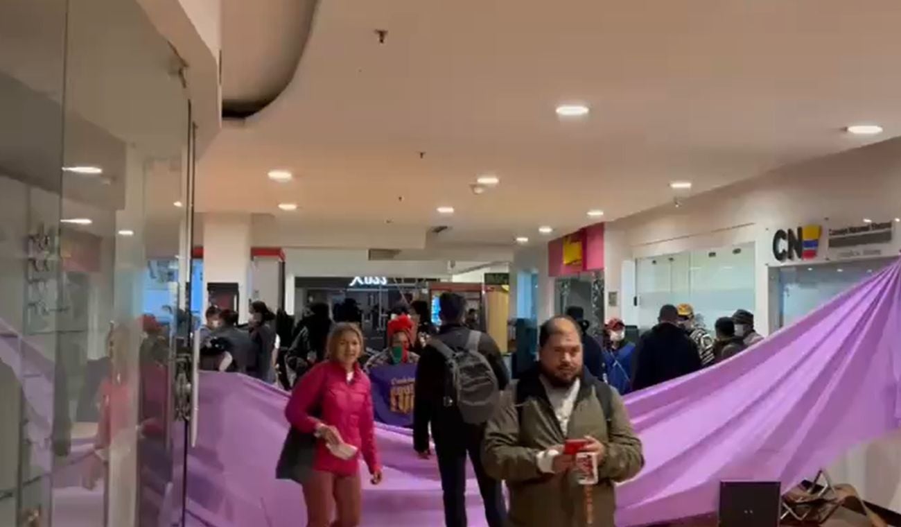 Protesta en el Centro Comercial San Martín