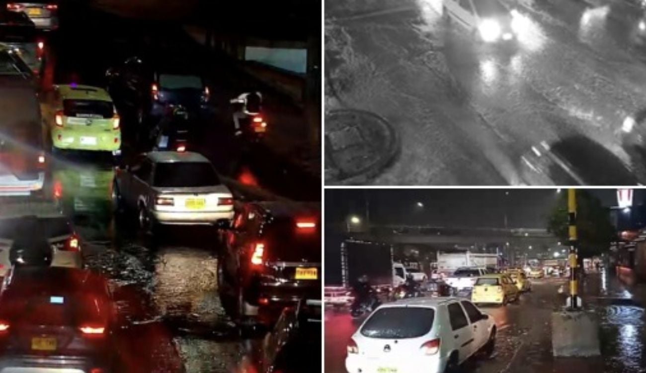 Aguacero complica la movilidad: TransMilenios atrapados y tráfico lento