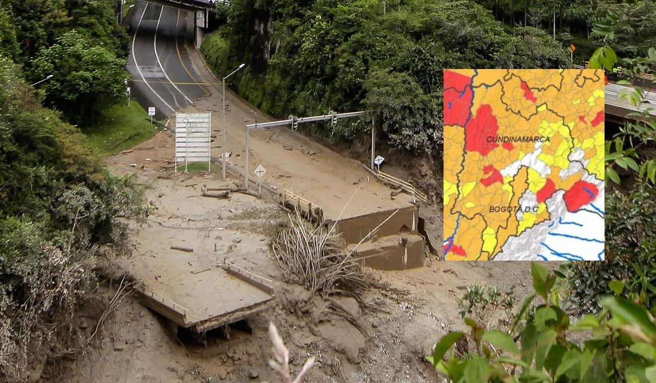 Alerta por posible deslizamiento de tierra en Cundinamarca
