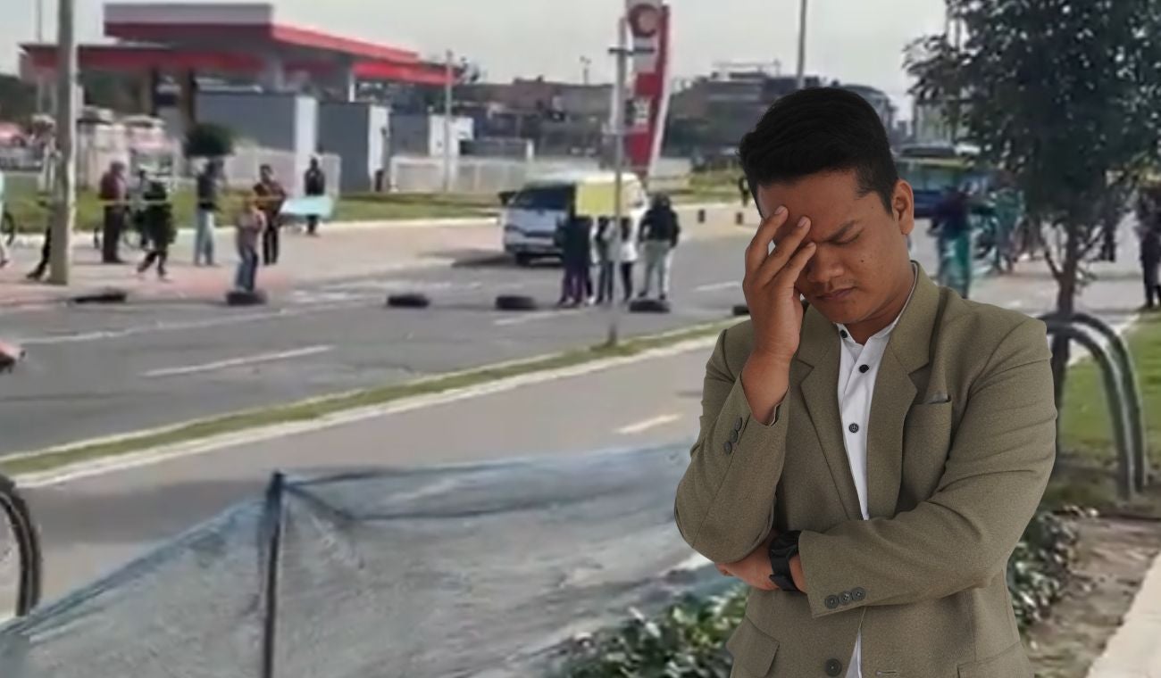 Bloqueo total en la Av. Guayacanes manifestantes detienen el tráfico