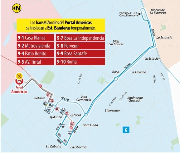 Bosa La Libertad al Portal Sur