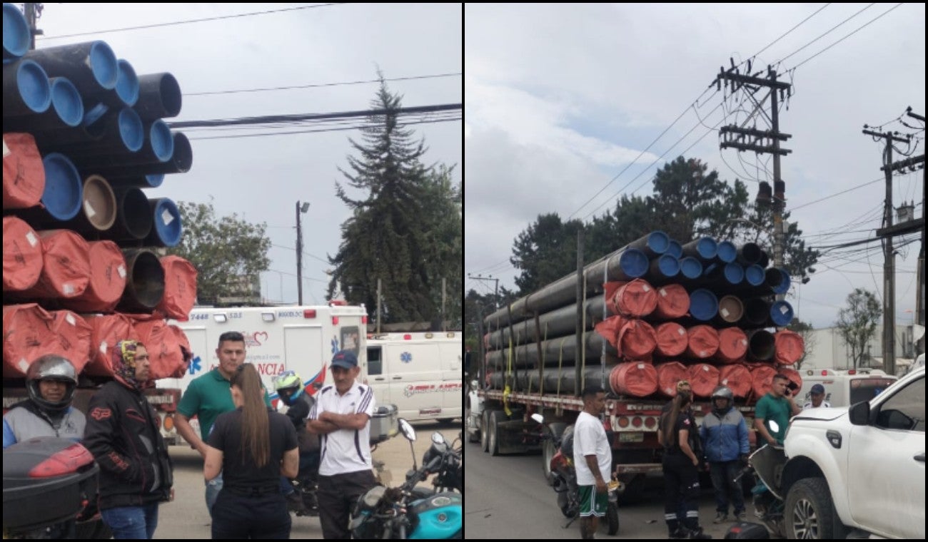 Choque múltiple en la calle 13