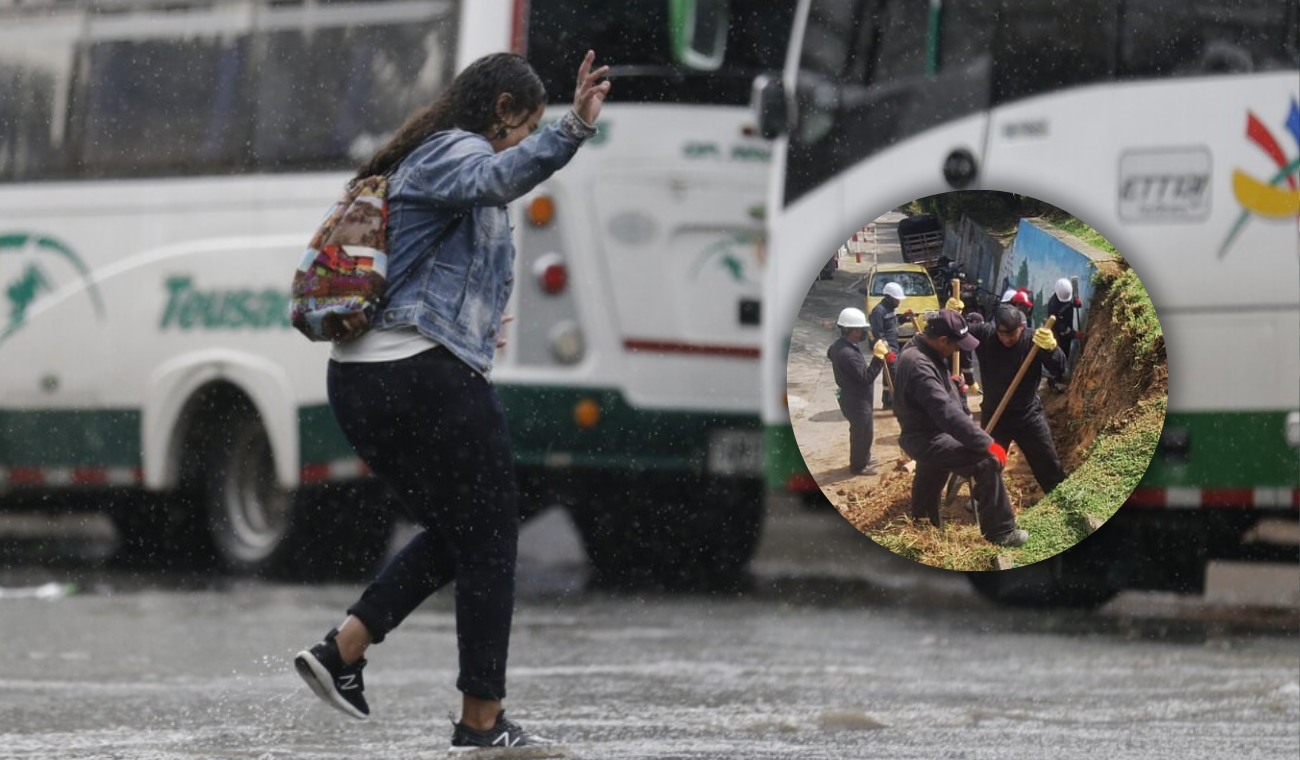 Deslizamiento por lluvias en Bogotá