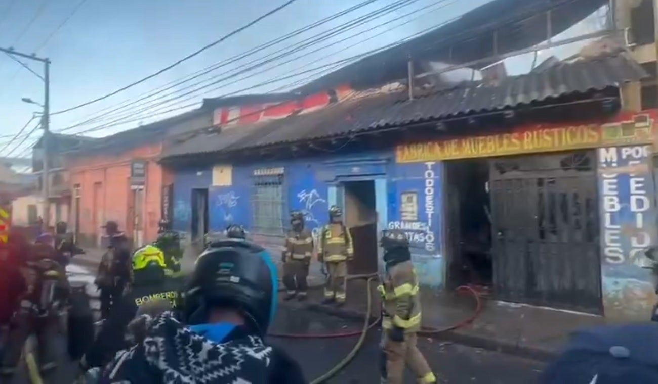 Incendio barrio Las Cruces de Bogotá