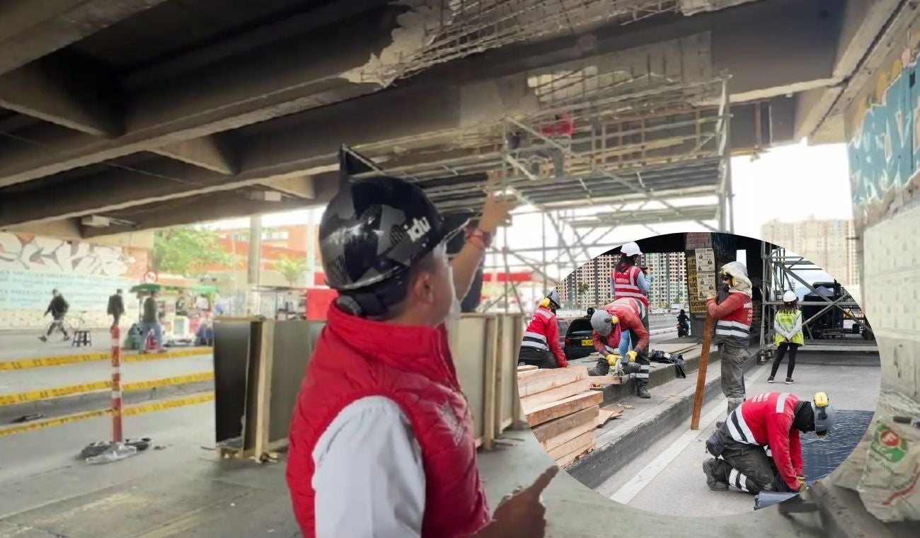 Puente dañado en Bogotá entra en operación quirúrgica toca demoler
