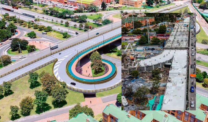 Puente de Icopor en el norte de Bogotá pesa 50 veces menos que el concreto