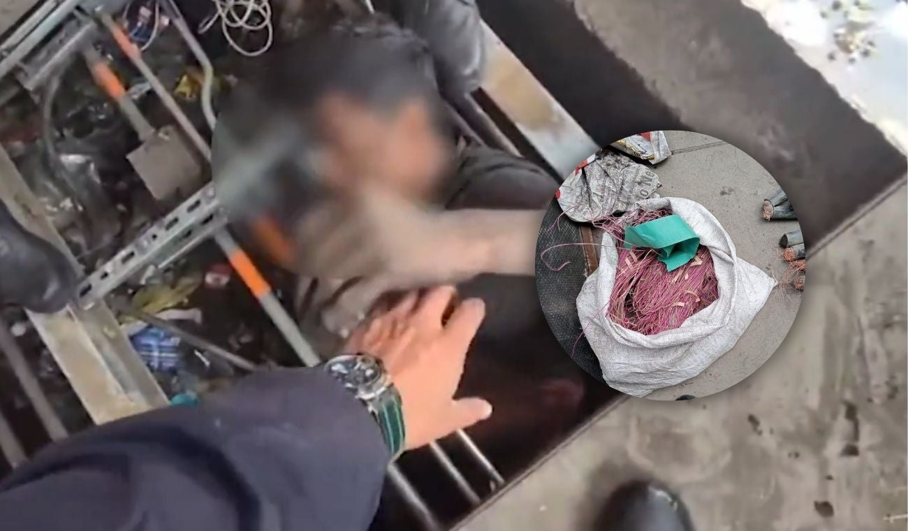 Robo de cableado en TransMilenio